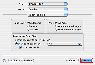how to reduce page size on mac