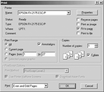 how to print selected text in windows 7