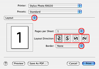 Hard ring compensation Them Pages Per Sheet Printing