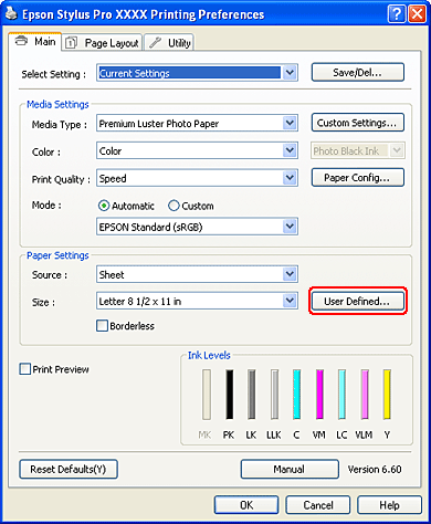 How to Create Custom Paper Sizes Epson / Windows 
