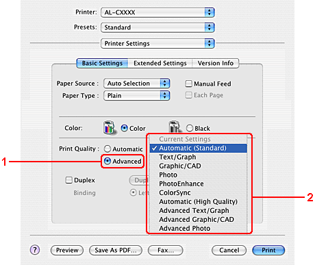 Making Changes to Printer Settings