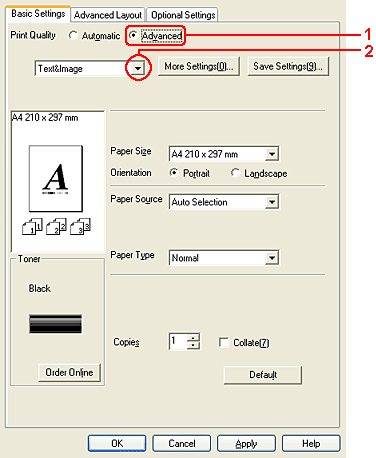 Making Changes to Printer Settings