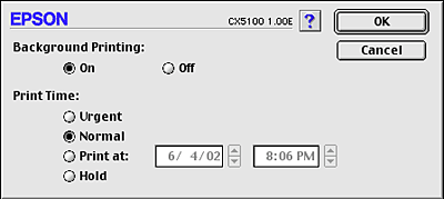 Making settings in the Page Setup dialog box